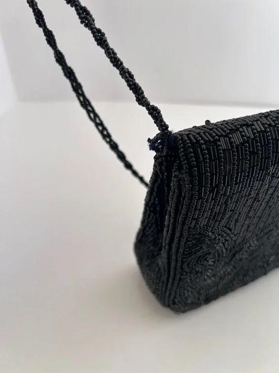 La Regale Black Beaded Crossbody Bag - Picture 9 of 9
